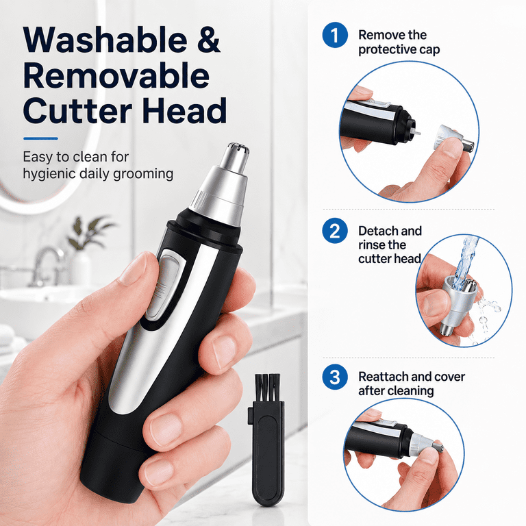 Waterproof Electric Nose Trimmer, Wet and Dry photo 2