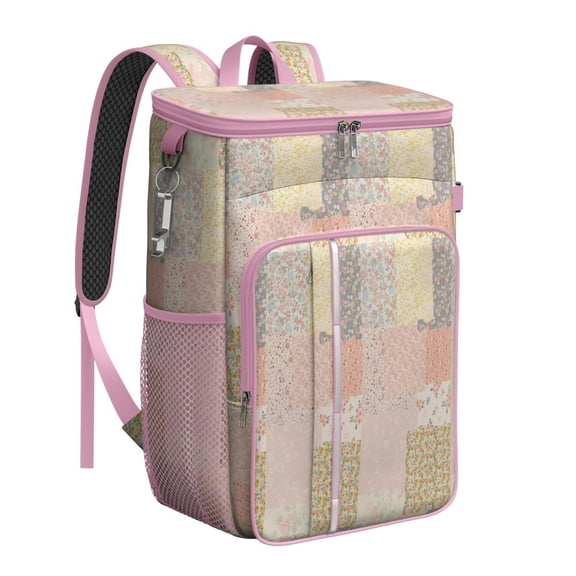 Travel Cooler Bag - Pioneer Flower Camping Beer Cooler Backpack with Bottle Opener- Waterproof Insulated Picnic Backpacks - Cooler Bag for Beach