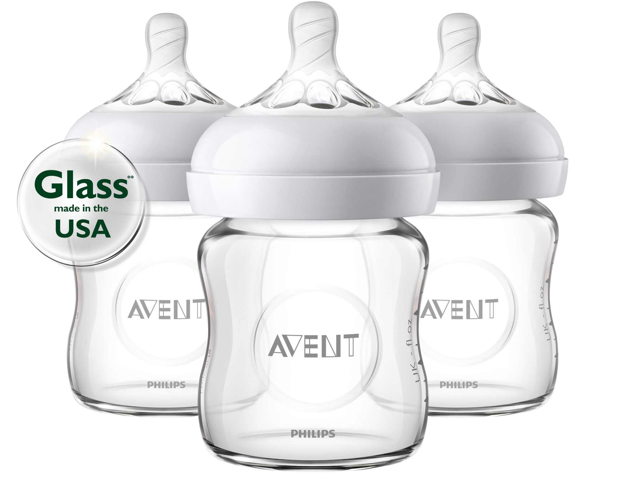 Omgekeerde uitvinden ik heb honger Philips Avent Glass Natural Baby Bottle, 4oz, 3pk, SCF701/37 - Walmart.com