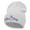 White, variant on Labor Day Raised Fist Embroidered 12 Inch Long Knitted Beanie - White OSFM