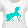 thumbnail image 4 of Inktastic Aqua Unicorn Women's Plus Size T-Shirt, 4 of 5