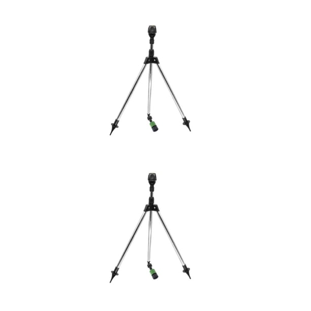 Injueey Riego de jardín, rociador de boquilla ajustable automático de 360 grados, trípode de acero inoxidable, herramienta de riego, Type5 NO5
