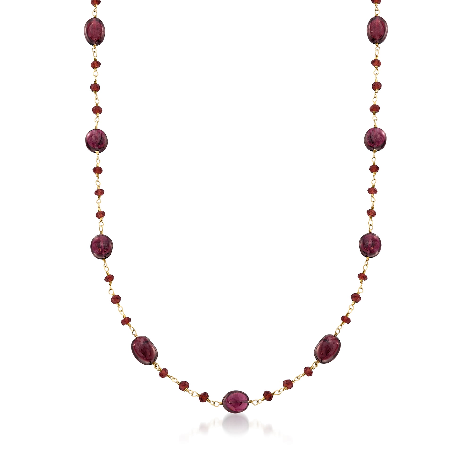 Garnet Gemstone Necklace Free Shipping World Wide Rondelle  Shape Beautiful Gift For Valentine Day
