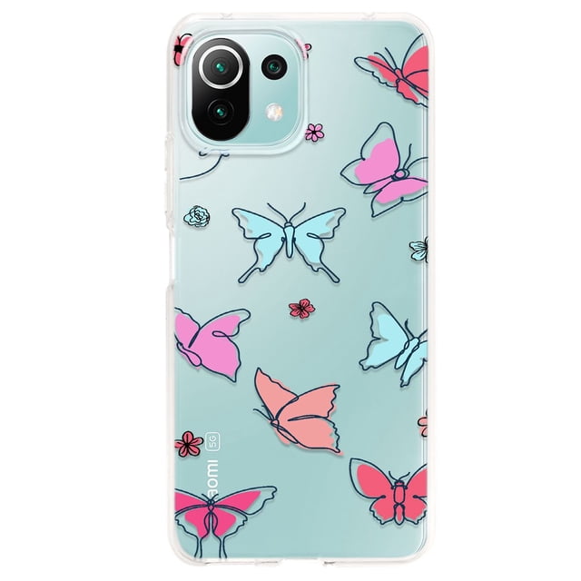 Funda Antigolpes InstaCase para Xiaomi Mi 11 Lite 5G Trazo de Mariposas