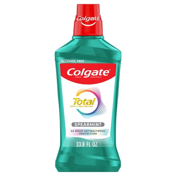 Colgate Total Alcohol Free Mouthwash, Spearmint, 33.8 FL OZ