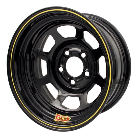 Aero Race Wheels 15X7 4 5.00 Black 50-175040