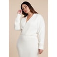 thumbnail image 4 of ELOQUII Women's Plus Size Wrap Sweater Maxi Dress, 4 of 5