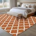 thumbnail image 4 of 5'x8' Area Rugs, Orange Moroccon Indoor Outdoor Area Rug for Living Room Bedroom, Farmhouse Country Minimalist Geometric Washable Bathroom Rugs Kitchen Floor Carpet Mats Home Decor Aesthetic, 4 of 8