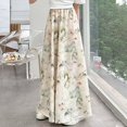 thumbnail image 4 of Coerni Girls Ink‑Wash Printed Pants Lightweight Chiffon Wide Leg Pants Elastic High Waist Flowy Trousers Summer Casual Vacation, 4 of 6