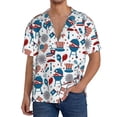 thumbnail image 2 of Disketp Men's Hawaiian Fourth Of July Party Print Shirts Button Down Holiday Beach Shirts-Large, 2 of 5