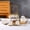 French White, variant on 20 Pcs Tea Set,Ceramics Tea Cup Set for Adult, Coffee Cups with Metal Holder, Gold(ANJORALA )