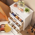 thumbnail image 2 of White Dresser, Gizoon Chest of Drawers Storage Organizer Unit with Wooden Frame for Bedroom/Closet, White Painted, 2 of 9