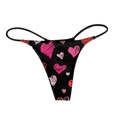 

Womens Seamless Underwear Valentine Day Thongs For Women Underpants Comfort Low Rise Soft Strappy Panties Underwear Women