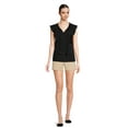 thumbnail image 2 of Time and Tru Women's Angel Sleeve Top, 2 of 5