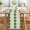 Green, variant on PONPRNGY Year's Table Flag Linen Woven Tassel Placemat Year Series Long Tablecloth Bed End Towel Decoration