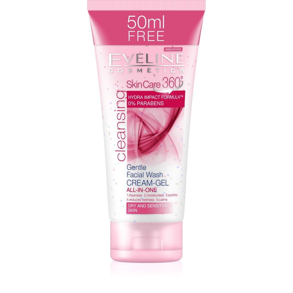 SkinCare 360 Gentle Face Wash Cream Gel Dry to Sensitive Skin Walmart