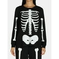 thumbnail image 5 of Halloween Women’s Family Matching Pajamas Glow In The Dark Skeleton Set by Way to Celebrate, 2-Piece, Sizes S-3XL, 5 of 6