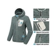 thumbnail image 5 of Little Donkey Andy Women's Lightweight Warm Polar Fleece Running Jacket Hooded Full-Zip Thermal Coat Hiking Travel Casual Green XS, 5 of 7