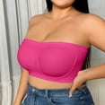 thumbnail image 2 of Full Bust Strapless Bra for Women, Seamless Push Up Comfort Support with Non- Grip Band, Plus Size Bandeau, 2 of 4