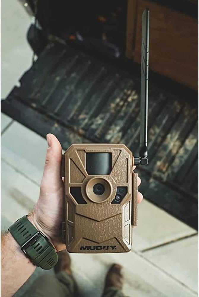MUDDY Merge 3-Pack Cellular Trail Cameras  26MP, LTE Dual SIM, Color Night Vision, App Control  Includes 3 Cameras for Ultimate Coverage, SD Cards, and Cleaning Cloth 6PK