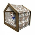 thumbnail image 1 of Vintage Pet House, Antique Victorian Garden Pattern with Romantic Roses Butterfly and Dragonflies, Outdoor & Indoor Portable Dog Kennel with Pillow and Cover, 5 Sizes, Multicolor, by Ambesonne, 1 of 5