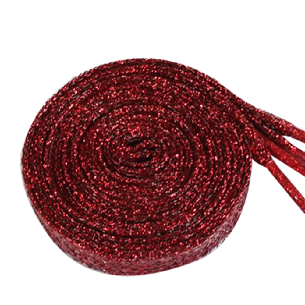 16 Color Glitter Flat Colored 110cm Long Shoe Laces Shoelaces Bootlaces 
