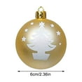 thumbnail image 4 of Hvmvliv Christmas Ornaments 16Pc 2.34inch Electroplated Painted Christmas Tree Pendant Shatterproof Xmas Decorative Balls Hanging Boxed Gifts for Holiday Decor Yellow, 4 of 7