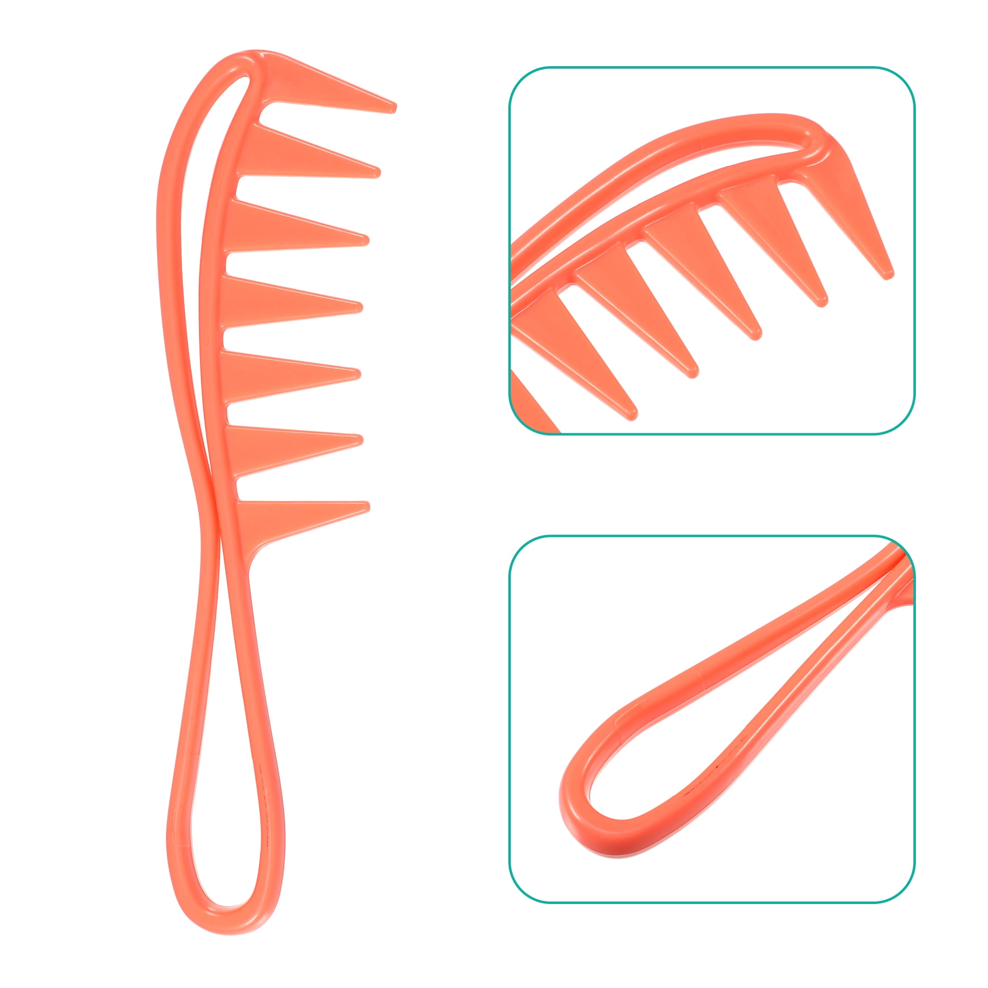 Unique Bargains 3 Pcs Hair Comb Wide Tooth Anti Static Detangling Comb for Wet and Dry Pink
