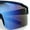 Red Blue Black - Blue Mirror, variant on Color Mirror Lens Oversized Half Rim Sport Rectangle Monoblock Shield Plastic Sunglasses Red Blue Black - Blue Mirror