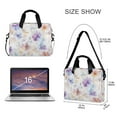 thumbnail image 3 of FORMRS 16" Laptop Sleeve Bag Carrying Case with Handle Travel Shoulder Briefcase, Purple Flower Pattern, 3 of 8