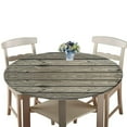 thumbnail image 6 of Round Covers for Home Elastic Edged Flannel Backed Fitted Table Covers Tablecloths - Wood Grain Pattern - Fits to 47'' Diameter (1.2m) E, 6 of 7