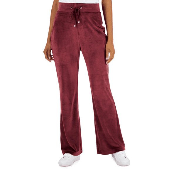 Inc International Concepts Women's Velour High-Rise Flare-Leg Pants, XL
