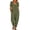 Army Green, variant on JULMCOMO Jumpsuits for Women Scoop Neck Short Sleeve Button Down Casual Rompers Loose Fit Summer Harem Pants with Pockets Army Green 2XL