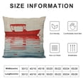 thumbnail image 5 of Qinduosi  Boat Throw Pillow Cover,Pontoon Boat Lake Beach Canopy Dock Watercraft Blue Brown Decorative Pillow Cases Linen Square Cushion Covers for Home Sofa Couch  inch, 5 of 5