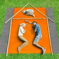 thumbnail image 5 of Beach Blanket, SandProof Beach Mat Large 4-7 Persons, Waterproof Picnic Mat Quick Drying Camping Blanket Made by Polyester with 4 Stakes for Outdoor Travel with Storage Bag (83" X 78"), 5 of 9