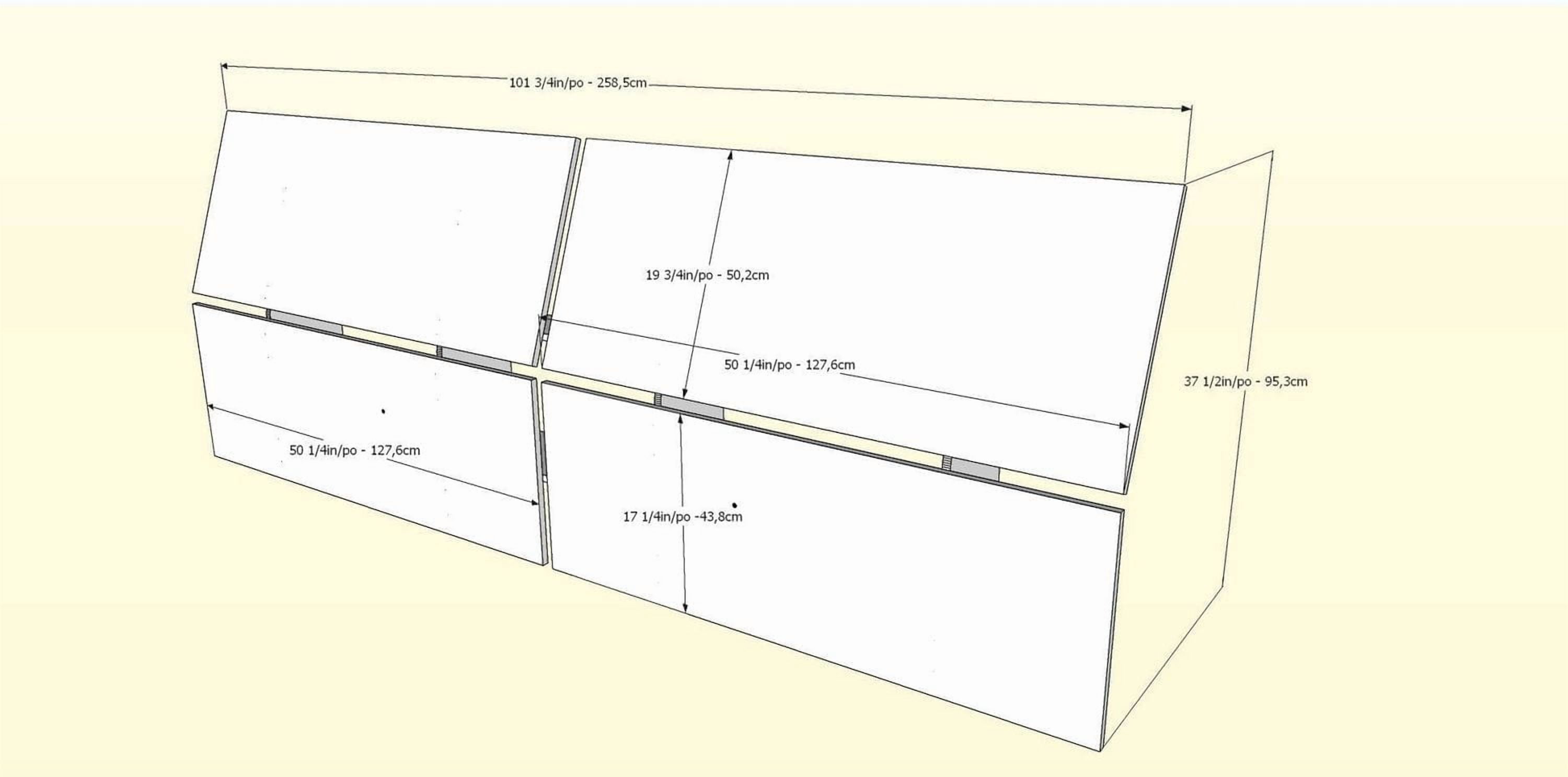 Lit plateforme avec tête de lit panoramique Alibi de Nexera, fini Noyer