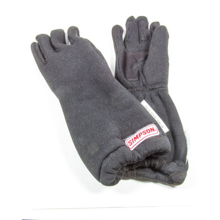 SIMPSON Medium Black Double Layer Holeshot Drag Glove Driving Gloves P/N