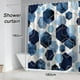 thumbnail image 2 of Cortina de baño impermeable con decoración de arte geométrico, juegos de cortinas de ducha de tela abstracta para decoración del hogar, 2 of 5