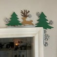 thumbnail image 6 of Christmas Door Topper Decoration Snowman Santa Claus Reindeer Snowflake Wooden Door Frame Corner Sign for Home Window Wall Decor, 6 of 8