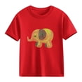 thumbnail image 4 of Blusas y camisas de manga corta con cuello redondo para niños Camiseta de verano de manga corta estampada para niñas Jersey elegante de cuello redondo para niñas Top de algodón para niños, 4 of 6