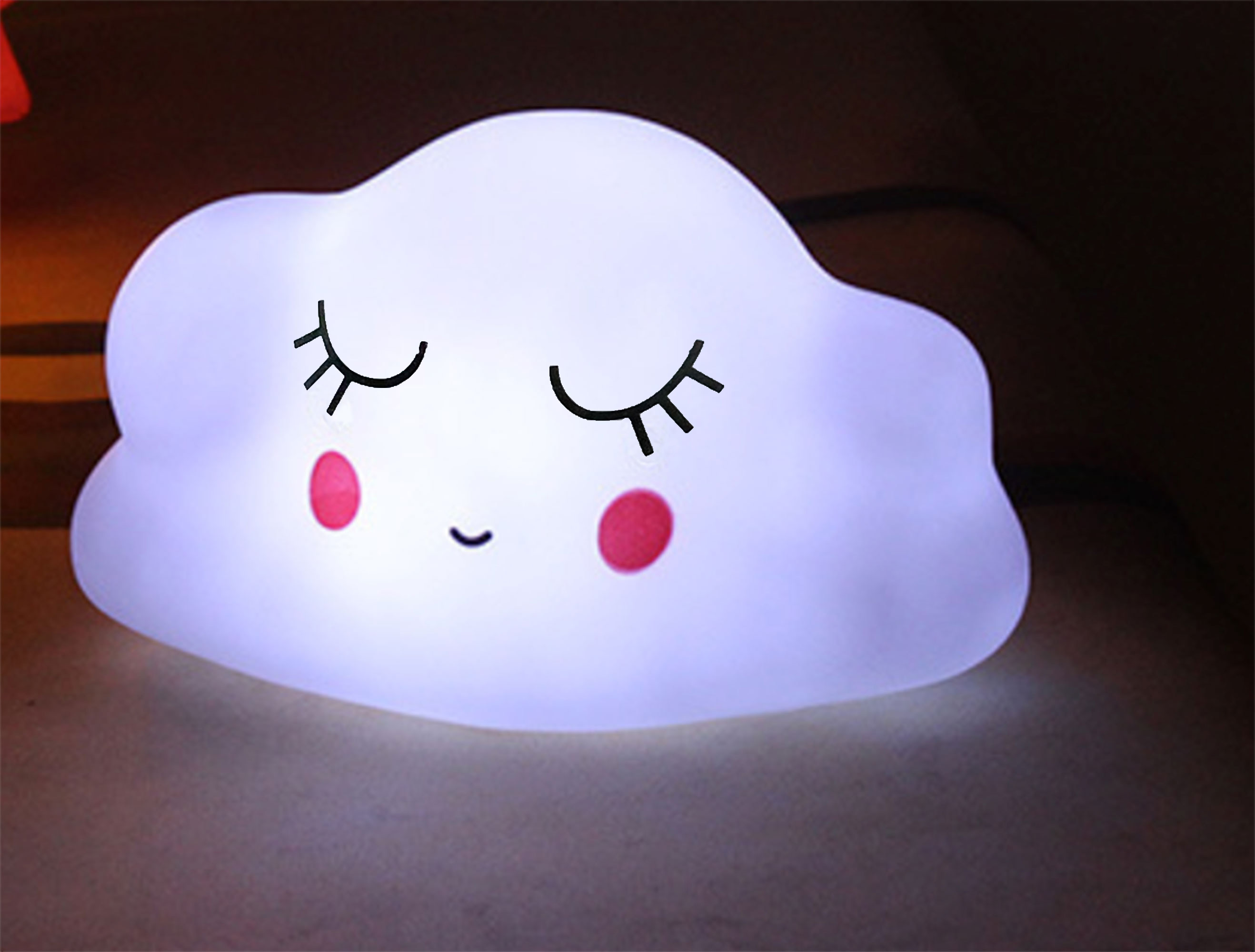 Soft Cloud Light . Kids' night light. Center piece. Happy Light. It comes with 3 Button on/off switch;Product Size: 3.25x6x3.25. Squeezable fun light for any kid and - Walmart.com