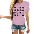 thumbnail image 1 of Pxiakgy Vente Chaude! T-Shirt Trèfle de la Saint-Patrick pour Femmes Chanceux Irlandais Manches Courtes T-Shirt Graphique Trèfle Mode Décontractée Imprimé Amour Col Rond Manches Courtes T-Shirt, 1 of 4