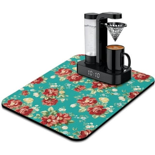 Coffee Mat Coffee Maker Espresso Machine Mat Kitchen Accessories for  Countertops Bar Table Absorbent Dish Drying Coffeware
