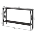thumbnail image 2 of Gymax Table Console à 2 Niveaux Table d'Appoint de Sofa avec Tablette Entrée Couloir Brun, 2 of 9