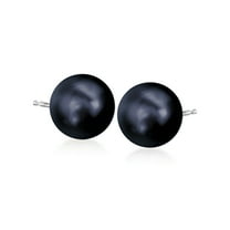 Ross-Simons 10-11mm Black Cultured Pearl Stud Earrings in 14kt White Gold, Women's, Adult