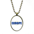thumbnail image 1 of Collier Drapeau Union Européenne Bleu Jaune Pendentif Chaîne Vintage Collection de Bijoux, 1 of 3