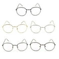 thumbnail image 2 of Lunettes à Impression Métallique Rondes à Grande Monture Lunettes à Grande Monture Lunettes Unisexes Décoratives Lunettes Légères Lentille Claire Lunettes Rétro, 2 of 8