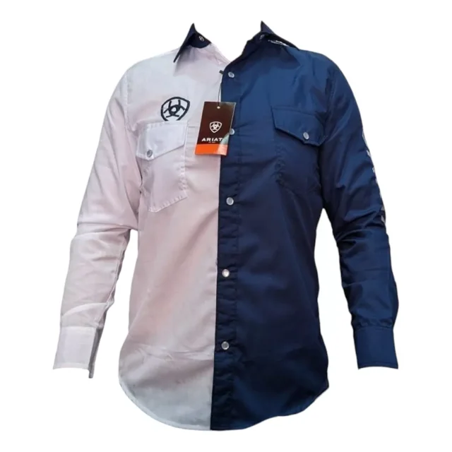 Camisa Estilo Ariat Combinada Caballero Bordada