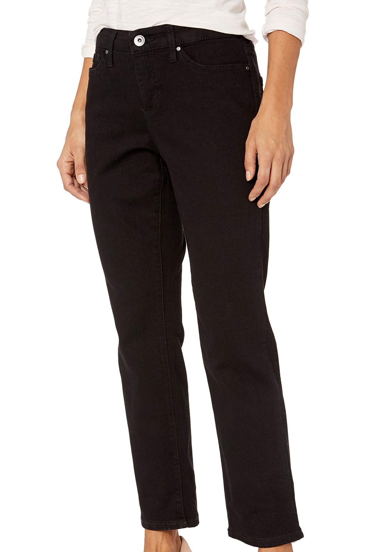 Bandolino Women Mandie Jeans Petite Short Cropped Straight Leg 14P