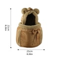 thumbnail image 2 of FOCUSNORM Pet Backpack Carrier with Pocket Plush Dog Front Backpack Warm Cat Front Carrier with Hooded for Outdoor, 2 of 8